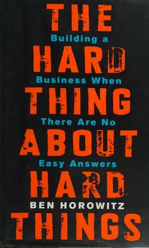 Hard things about hard things cover